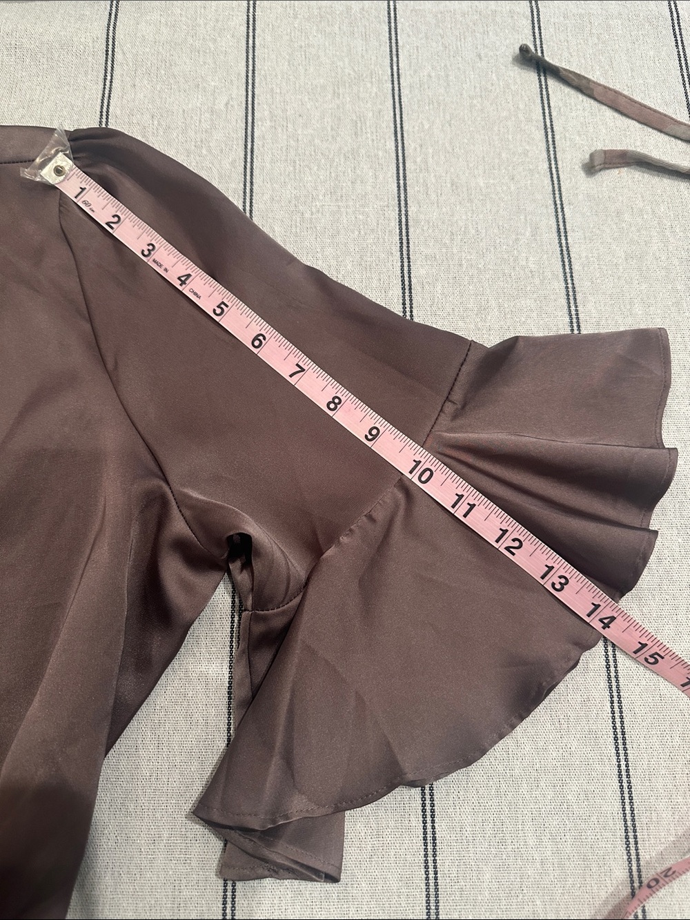 Soho Brown Ruffle Wrap Blouse - Picture 14 of 14